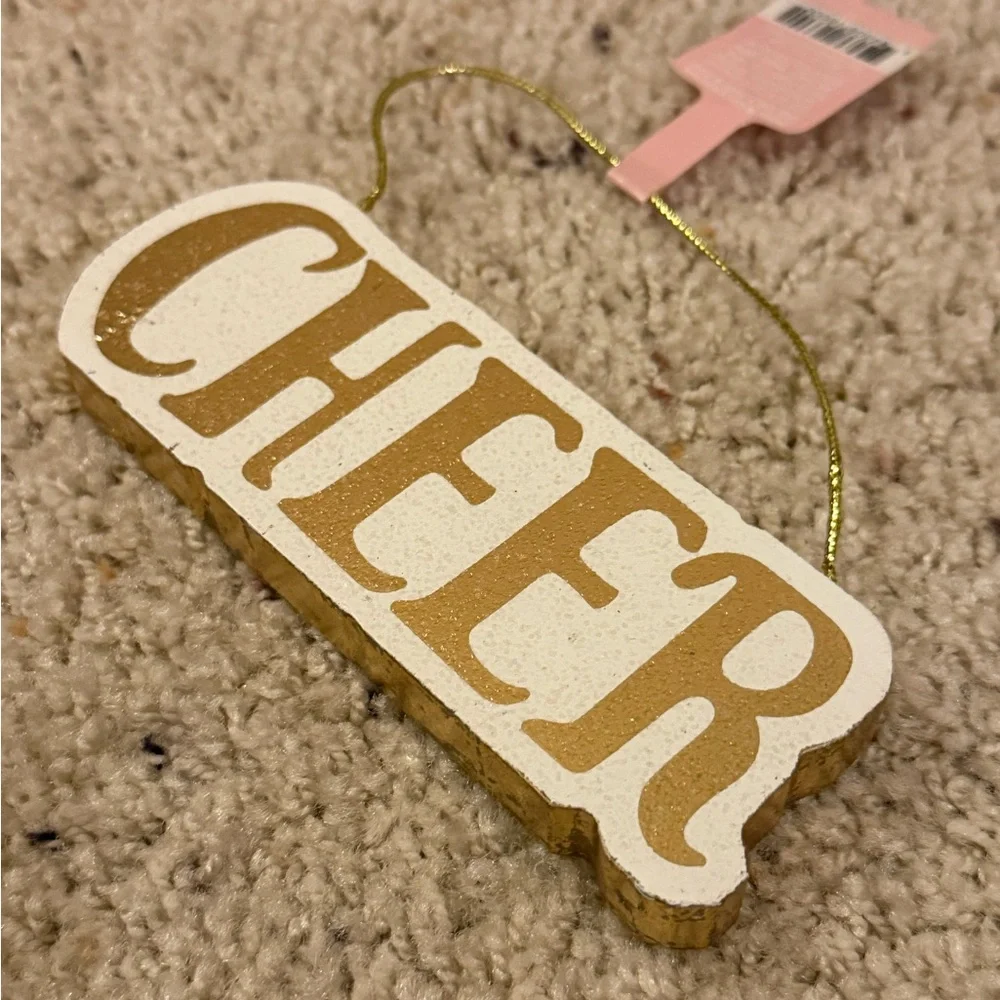 Target Gold and Cream 'Cheer' Ornament